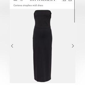 Staud Midi Cortons Strapless Dress